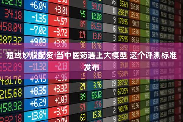 短线炒股配资 当中医药遇上大模型 这个评测标准发布